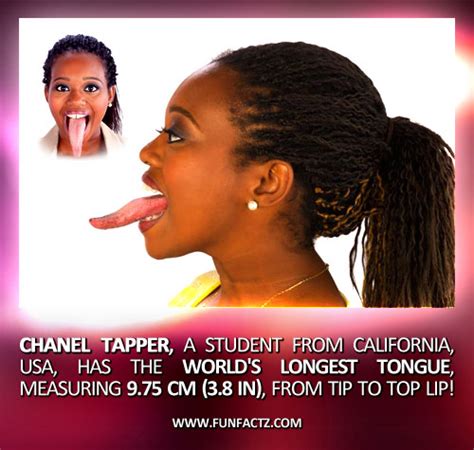 chanel longest tongue|widest tongue in the world.